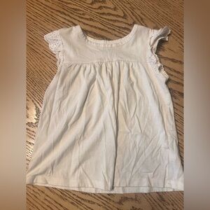 Kids White Lace Sleeve Top